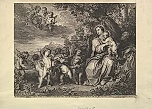 Rest on the Flight into Egypt by Schelte Adams à Bolswert|Anthony van Dyck|Martinus van den Enden
