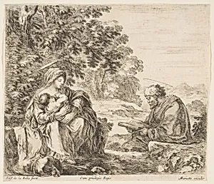 Rest on the Flight into Egypt by Stefano della Bella|Pierre Mariette