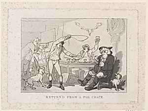 Returned from a Fox Chase by Thomas Rowlandson