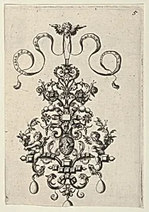 Reverse Copy of Design for a Pendant, from Ars His Myronis Nobilis Effingitus Pagellulis by Paul Birckenhultz