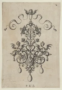 Reverse Copy of Design for a Pendant, from Ars His Myronis Nobilis Effingitus Pagellulis