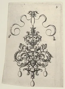 Reverse Copy of Design for a Pendant, from Ars His Myronis Nobilis Effingitus Pagellulis