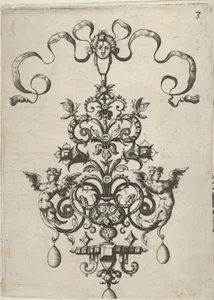 Reverse Copy of Design for a Pendant, from Ars His Myronis Nobilis Effingitus Pagellulis