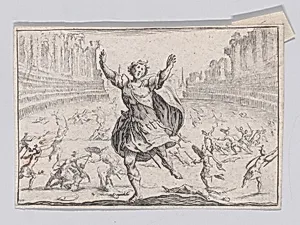 Reverse Copy of Escarmouche dans un Circque (Skirmish in a Circus), from "Les Caprices" by Jacques Callot|Anonymous