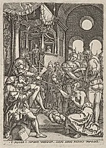 Reverse Copy of The Judgment of Solomon by Heinrich Aldegrever