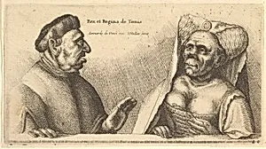 Rex et Regina de Tunis by Leonardo da Vinci|Wenceslaus Hollar