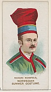 Richard Mansfield in Norwegian Summer Costume, from the set Actors and Actresses, First Series (N70) for Duke brand cigarettes by W. Duke, Sons & Co.|Knapp & Company