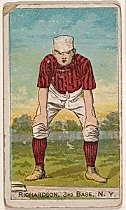 Richardson (Hands At Knees), 3rd Base, New York, from the Gold Coin series (N284) for Gold Coin Chewing Tobacco by D. Buchner & Co., New York