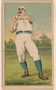 Richardson (Hands At Right Shoulder), Left Field, Detroit, from the Gold Coin series (N284) for Gold Coin Chewing Tobacco