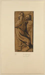 Right hand section of St Peter preaching to the apostles