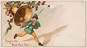 Ring in the Glad New Year, from the New Years 1890 series (N227) issued by Kinney Bros. by Kinney Brothers Tobacco Company
