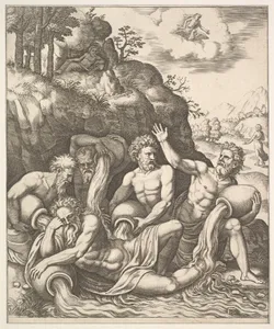 River gods consoling Peneus for the Loss of his Daughter, Daphne from 'The Story of Apollo and Daphne'
