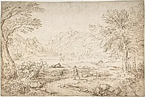 River Landscape near Narni by Giovanni Battista Busiri