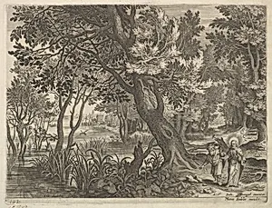 River View with Christ Tempted by the Devil by Aegidius Sadeler II|Jan Brueghel the Elder|Marcus Sadeler