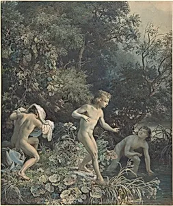 Riverside with Three Bathing Boys