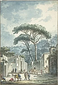 Road Leading to the Grotto of Posillipo by Claude Louis Châtelet