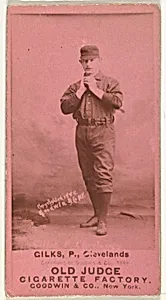 Robert James "Bob" Gilks, Pitcher, Cleveland, from the Old Judge series (N172) for Old Judge Cigarettes by Goodwin & Company