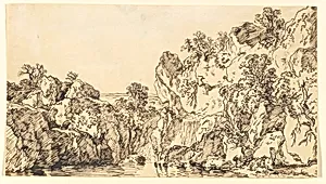 Rocky Landscape with a Lake