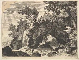 Rocky Landscape with the Stigmatization of St. Francis (reverse copy)