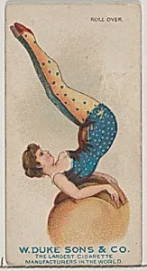 Roll Over, from the Gymnastic Exercises series (N77) for Duke brand cigarettes by W. Duke, Sons & Co.