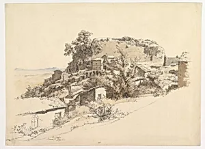 Roman Landscape near Rocca di Papa by Ernst Furchtegott Mohn