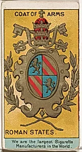 Roman States, from the Rulers, Flags, and Coats of Arms series (N126-2) issued by W. Duke, Sons & Co. by W. Duke, Sons & Co.
