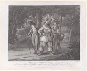 Rosalind, Celia & Touchstone (Shakespeare, As You Like It, Act 2, Scene 2)