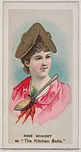Rose Beaudet as "The Kitchen Belle," from the series Fancy Dress Ball Costumes (N73) for Duke brand cigarettes by W. Duke, Sons & Co.|Knapp & Company