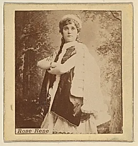 Rose Rene, from the Actresses series (N246), Type 2, issued by Kinney Brothers to promote Sporting Extra Cigarettes by Kinney Brothers Tobacco Company