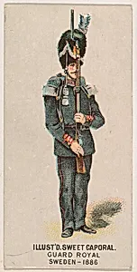 Royal Guard, Sweden, 1886, from the Military Series (N224) issued by Kinney Tobacco Company to promote Sweet Caporal Cigarettes by Kinney Brothers Tobacco Company