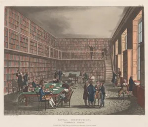 Royal Institution, Albemarle Street by Joseph Constantine Stadler|Rudolph Ackermann, London|Auguste Charles Pugin|Thomas Rowlandson