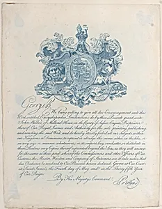 Royal Lisence and Copyright for Encyclopaedia Londinesis by Anonymous, British, 19th century