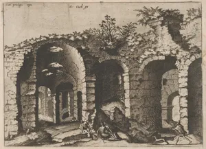 Ruins with Arched Vaults, from "Roman Ruins and Buildings"