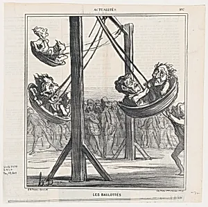 Run-off elections, from 'News of the day,' published in Le Charivari, May 28, 1869 by Walter Frères|Arnaud de Vresse|Honoré Daumier