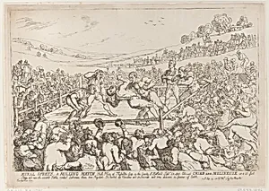 Rural Sports, A Milling Match by Bill Gibbons|Thomas Tegg|Bill Richmond, "The Black Terror"|Thomas Rowlandson|Thomas Cribb|John Gully|Joe Ward|Tom Molineaux