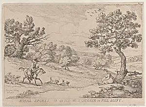 Rural Sports, or an Old Mole Catcher in Full Scent by Thomas Tegg|Thomas Rowlandson