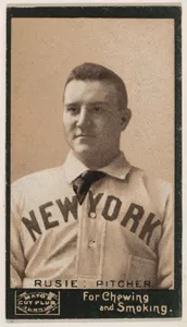 Rusie, Pitcher, New York, from Mayo's Cut Plug Baseball series (N300)