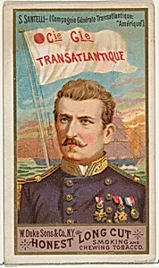 S. Santelli, from the Sea Captains series (N127) issued by Duke Sons & Co. to promote Honest Long Cut Tobacco by W. Duke, Sons & Co.|George S. Harris & Sons