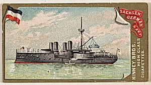 Sachsen, German Navy, from the Naval Vessels of the World series (N226) issued by Kinney Bros. by Kinney Brothers Tobacco Company