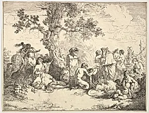 Sacrifice to Pan by Jean Jacques Lagrenée