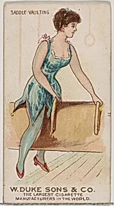 Saddle Vaulting, from the Gymnastic Exercises series (N77) for Duke brand cigarettes by W. Duke, Sons & Co.
