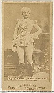 Sadie Kirby, Erminie Co., from the Actors and Actresses series (N45, Type 1) for Virginia Brights Cigarettes by Allen & Ginter