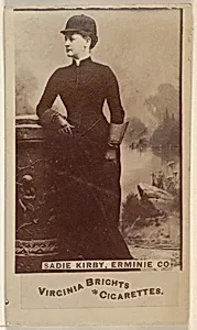 Sadie Kirby, Erminie Co., from the Actors and Actresses series (N45, Type 6) for Virginia Brights Cigarettes by Allen & Ginter