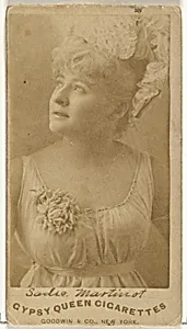 Sadie Martinot, from the Actors and Actresses series (N171) for Gypsy Queen Cigarettes by Goodwin & Company