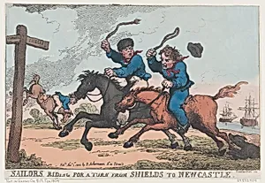 Sailors Riding For A Turn From Shields to Newcastle by Rudolph Ackermann, London|Thomas Rowlandson