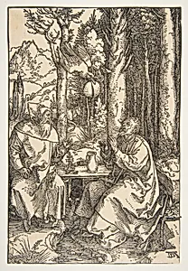 Saint Anthony and Saint Paul in the Desert by Albrecht Dürer
