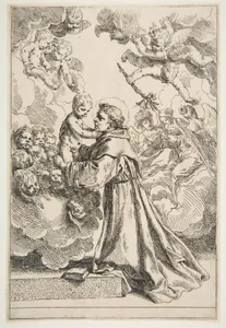 Saint Anthony of Padua adoring the Christ Child in Glory
