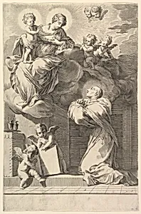Saint Bernard Kneeling before the Virgin and Child