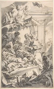 Saint Carl Borromäus Giving Extreme Unction to the Plague-Stricken.