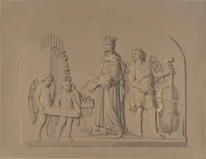 Saint Cecilia at the Organ, Flanked by Angels Making Music